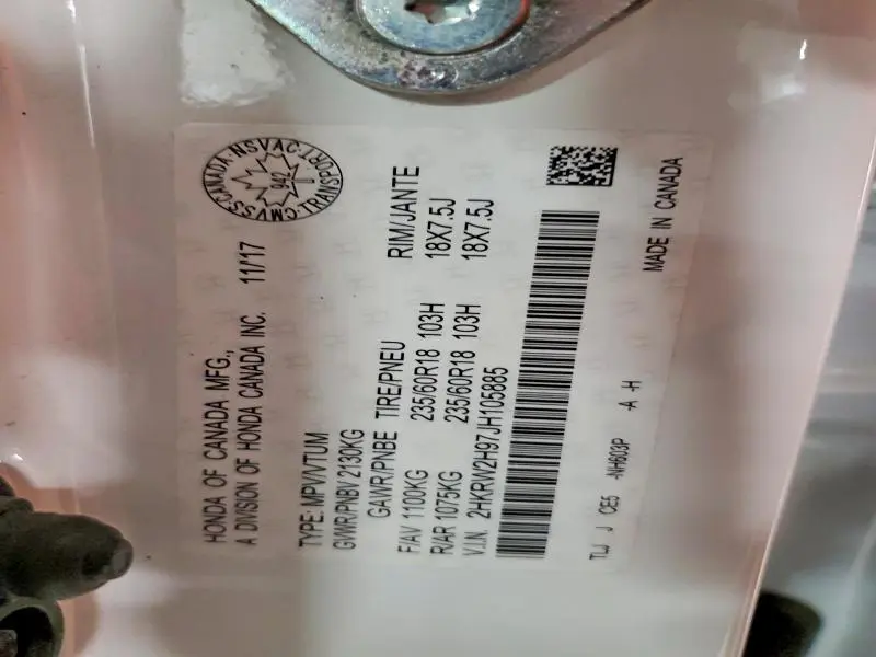 2018 HONDA CR-V TOURING  