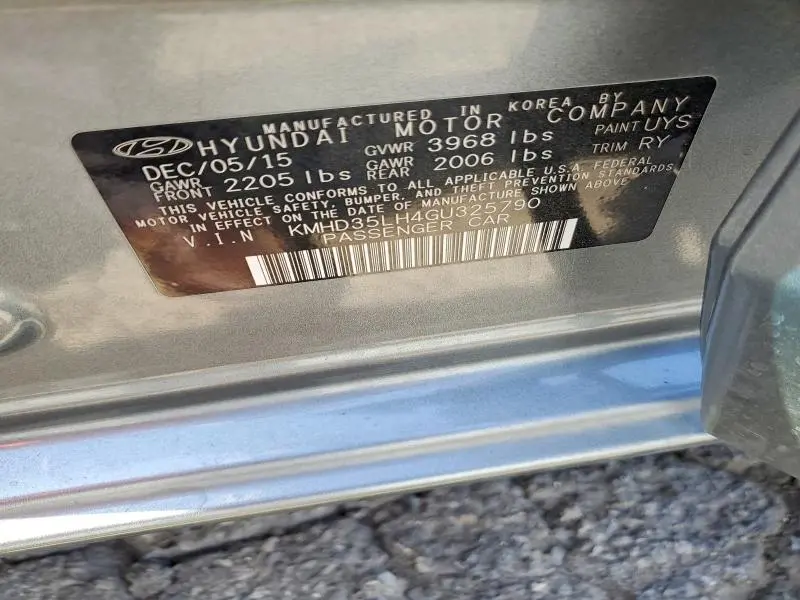 2016 HYUNDAI ELANTRA GT BASE  