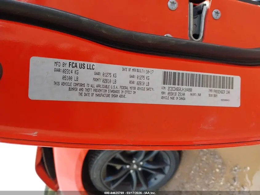 2018 DODGE CHARGER SXT RWD