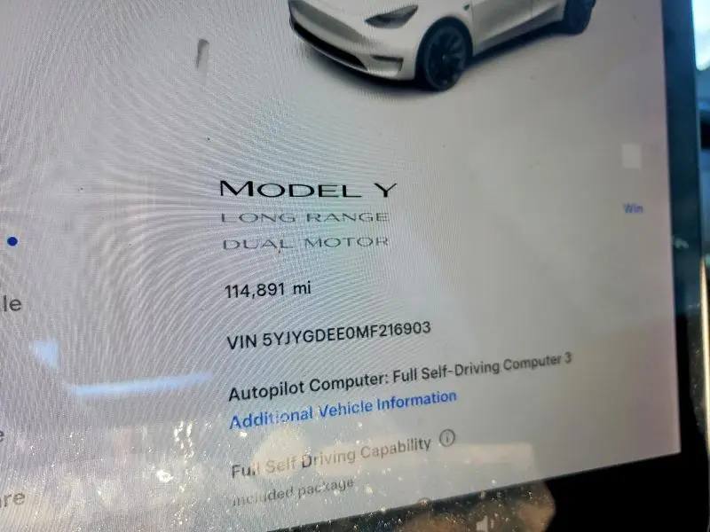 2021 TESLA MODEL Y   