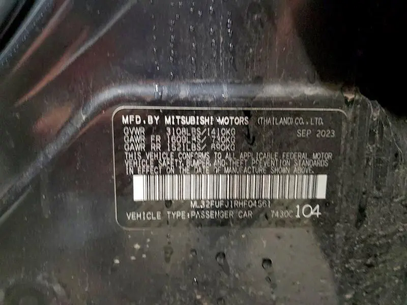 2024 MITSUBISHI MIRAGE G4 ES  