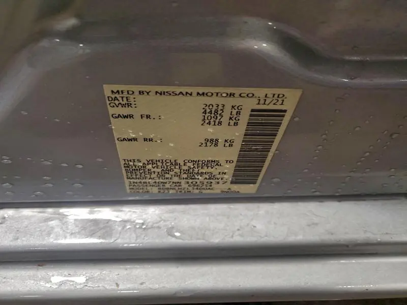 2022 NISSAN ALTIMA SV  