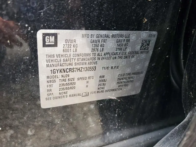 2017 CADILLAC XT5 PREMIUM LUXURY  