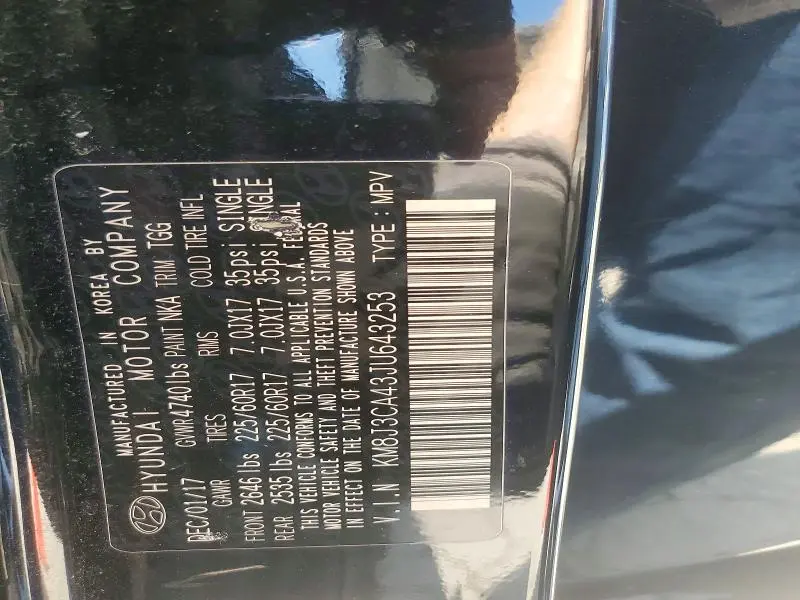 2018 HYUNDAI TUCSON SEL  