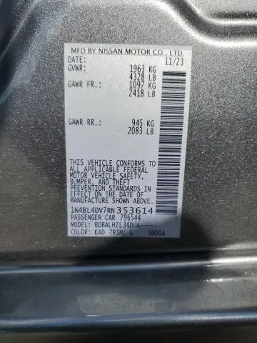 2024 NISSAN ALTIMA SV  