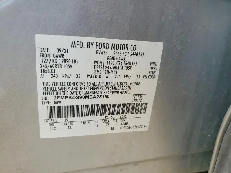 2021 FORD EDGE SE  
