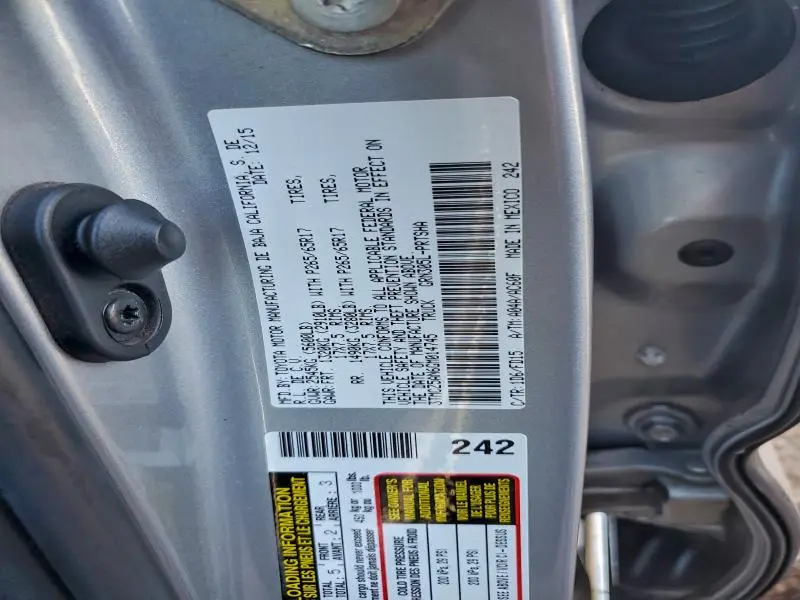 2016 TOYOTA TACOMA DOUBLE CAB  