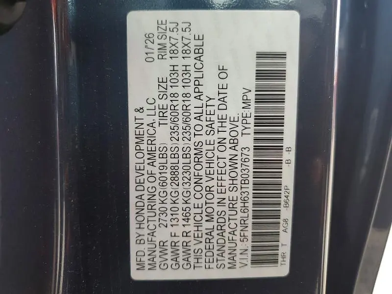 2026 HONDA ODYSSEY EXL  