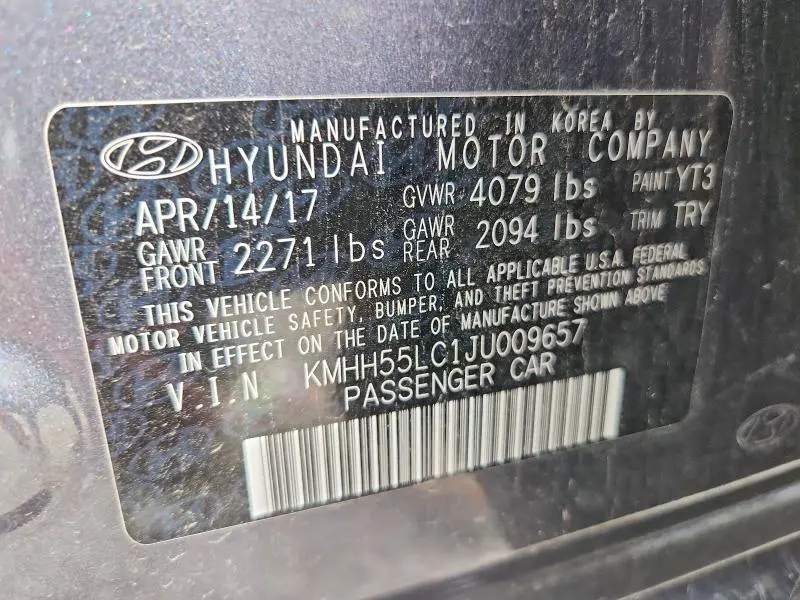 2018 HYUNDAI ELANTRA GT SPORT  