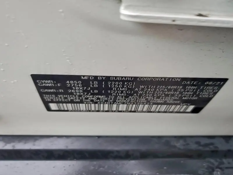 2022 SUBARU OUTBACK LIMITED  