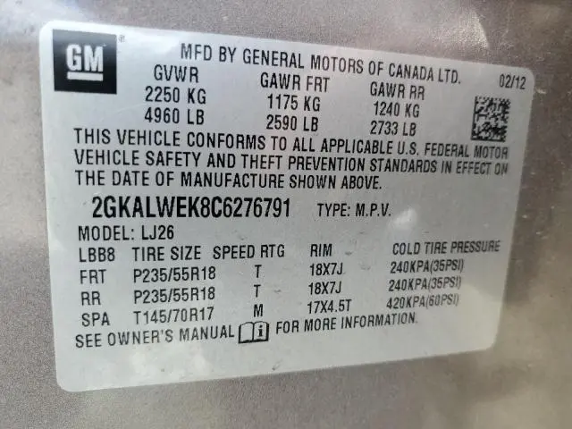 2012 GMC TERRAIN SLT  