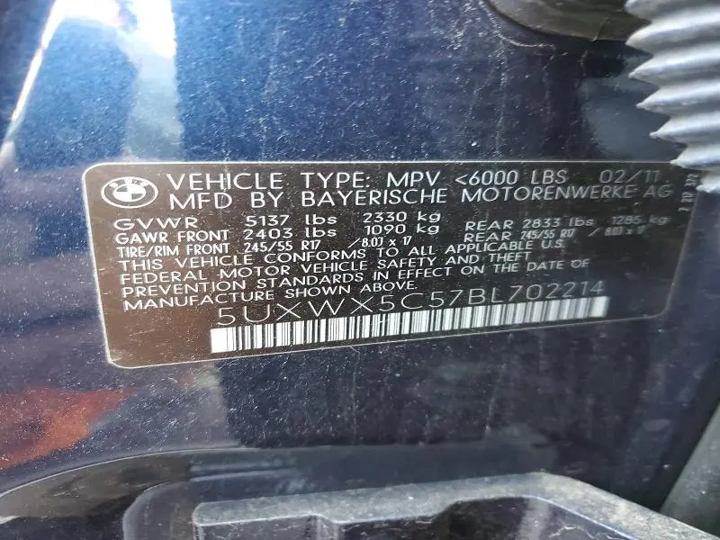 2011 BMW X3 XDRIVE28I  