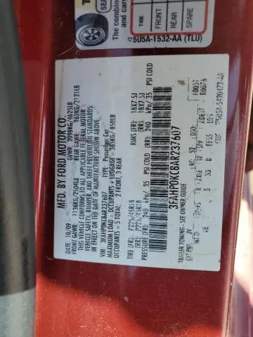 2010 FORD FUSION SPORT  