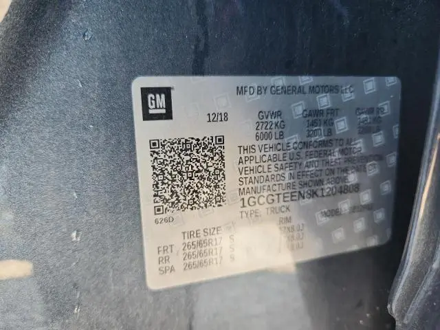 2019 CHEVROLET COLORADO ZR2  