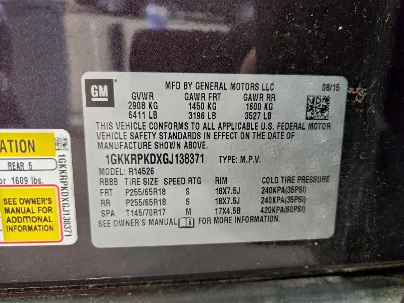 2016 GMC ACADIA SLE  