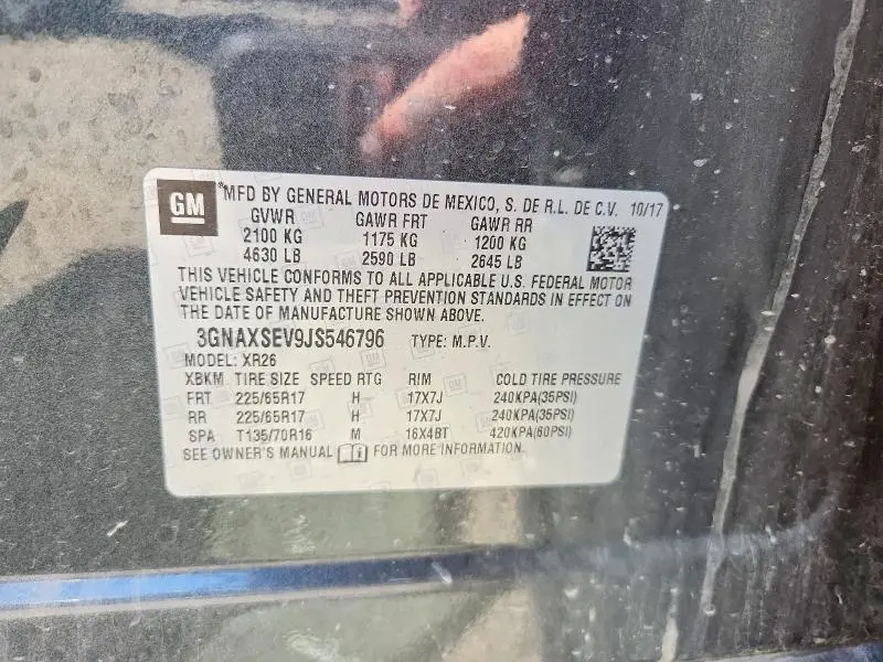 2018 CHEVROLET EQUINOX LT  