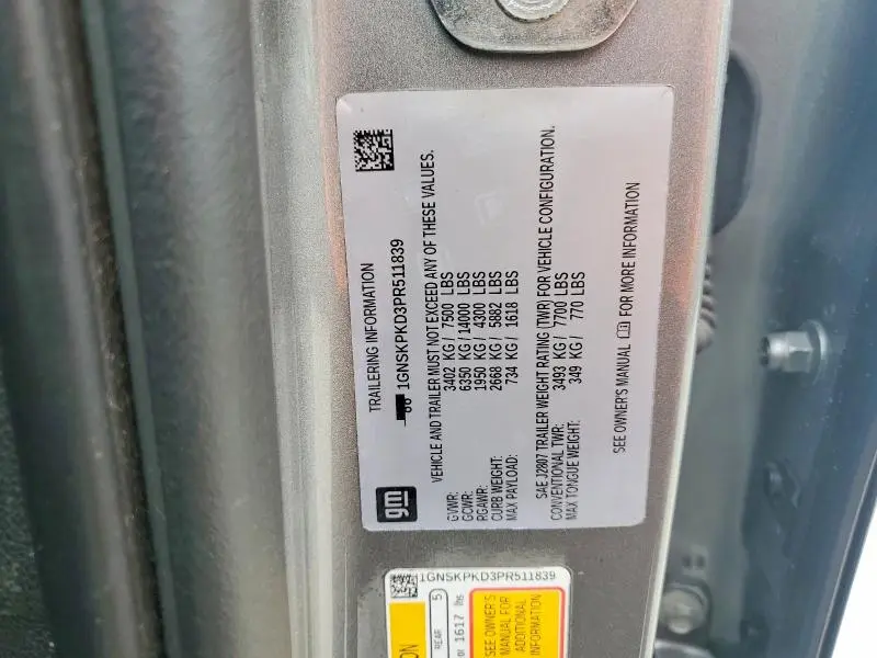 2023 CHEVROLET TAHOE K1500 Z71  