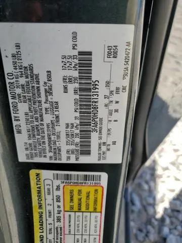 2015 FORD FUSION SE  