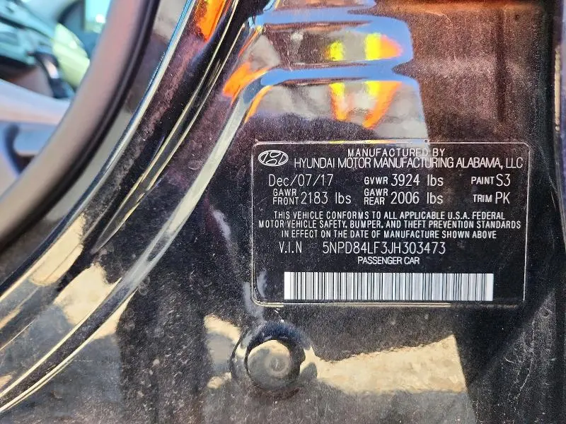 2018 HYUNDAI ELANTRA SEL  