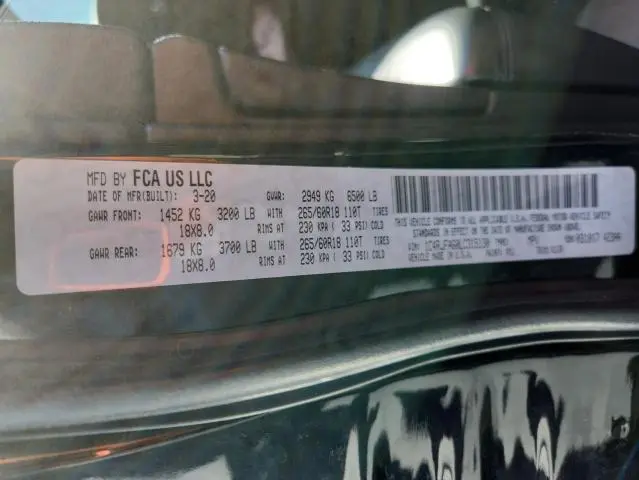 2020 JEEP GRAND CHEROKEE LAREDO  