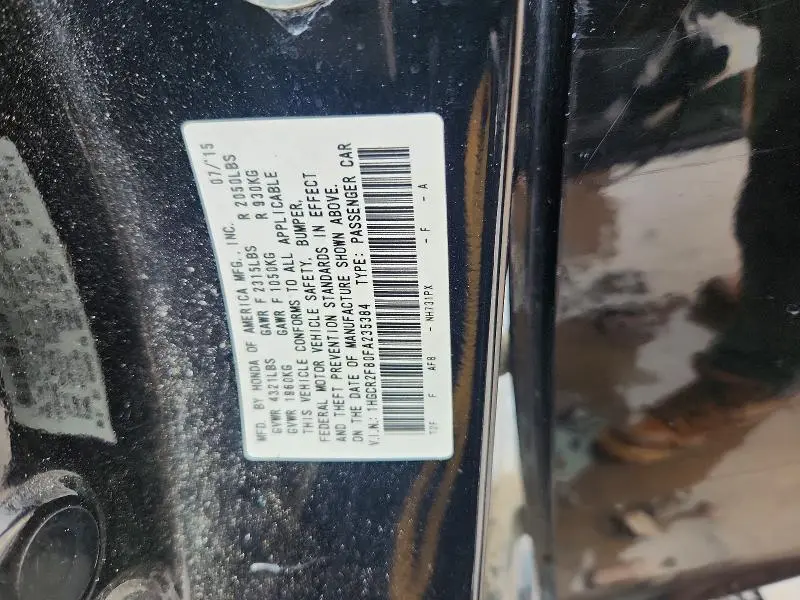 2015 HONDA ACCORD EXL  