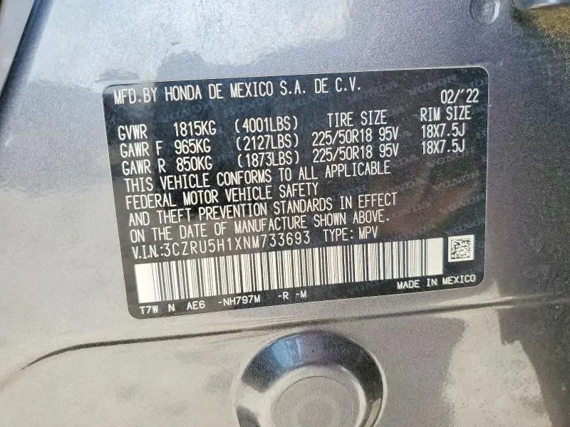 2022 HONDA HR-V SPORT  