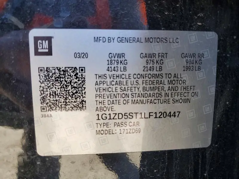 2020 CHEVROLET MALIBU LT  