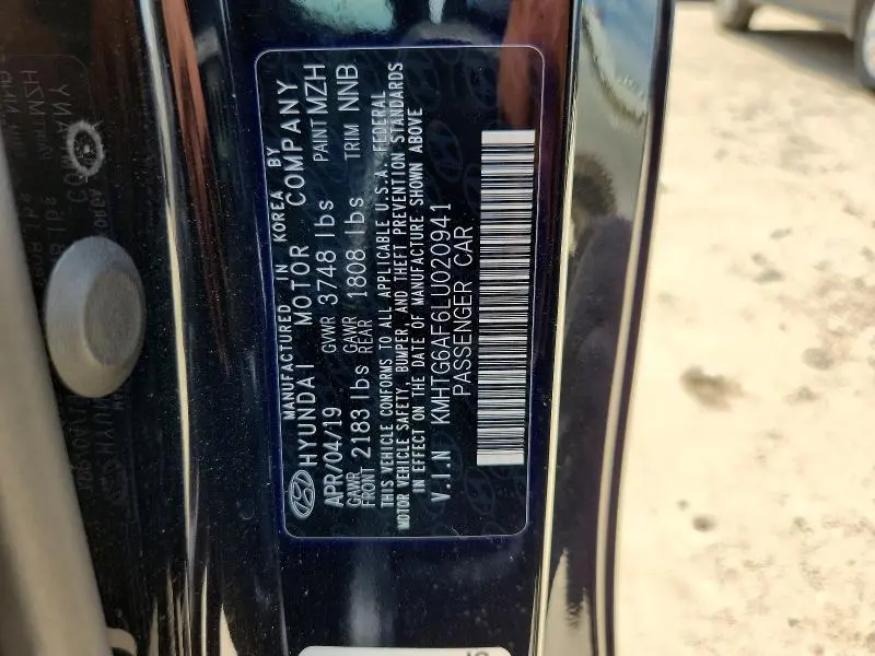 2020 HYUNDAI VELOSTER 2.0L  