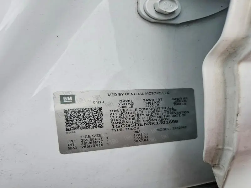 2019 CHEVROLET COLORADO Z71  