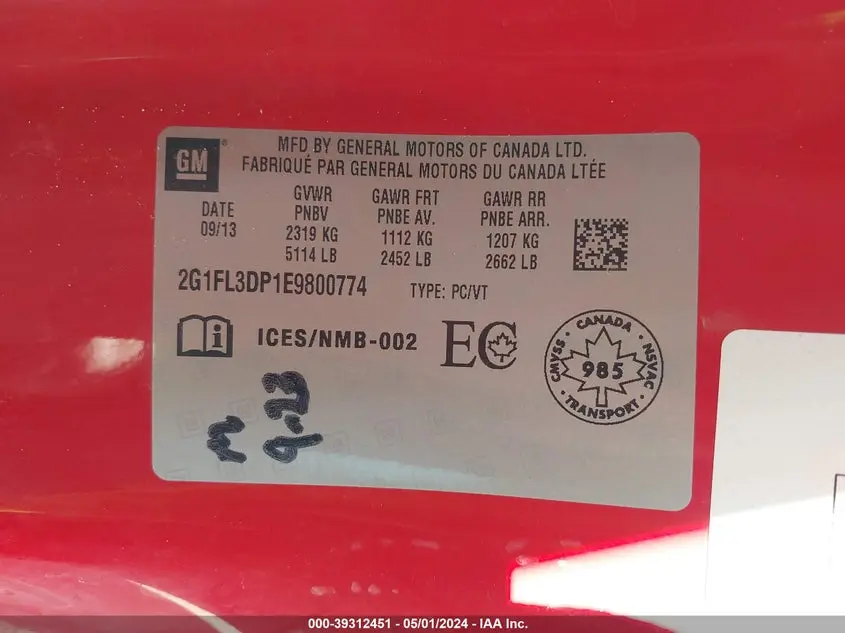 2014 CHEVROLET CAMARO ZL1