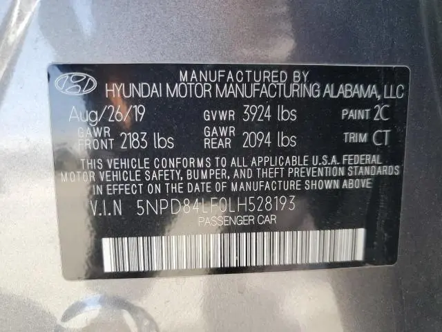 2020 HYUNDAI ELANTRA SEL  