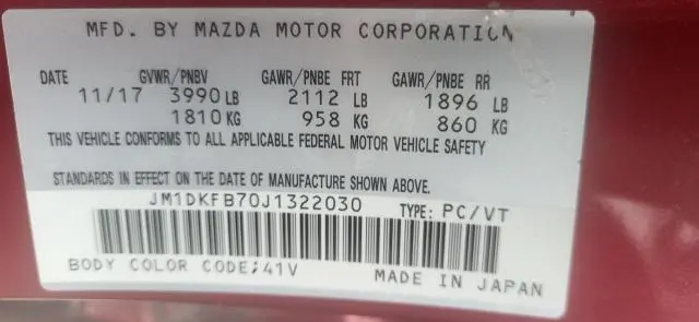 2018 MAZDA CX-3 SPORT  