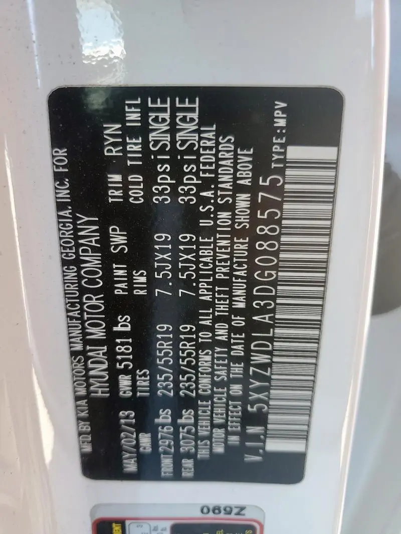 2013 HYUNDAI SANTA FE SPORT   