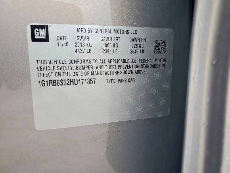2017 CHEVROLET VOLT PREMIER  
