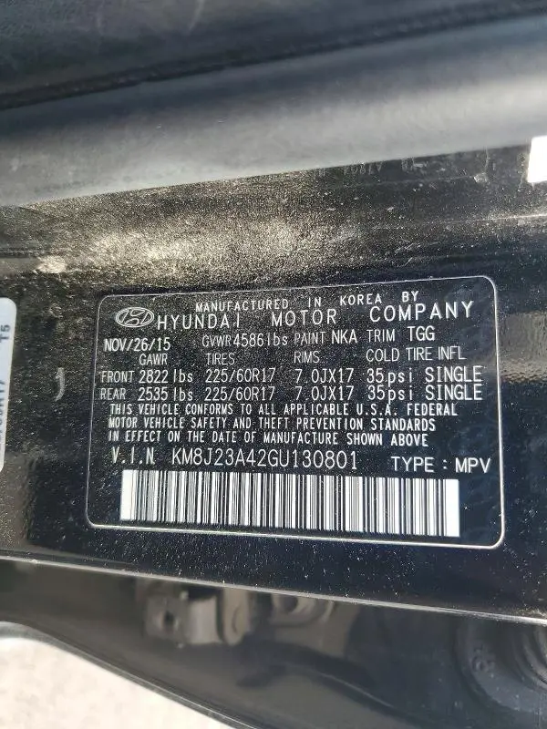 2016 HYUNDAI TUCSON SE  