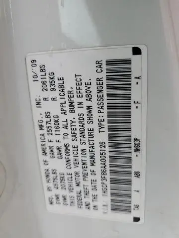 2010 HONDA ACCORD EXL  
