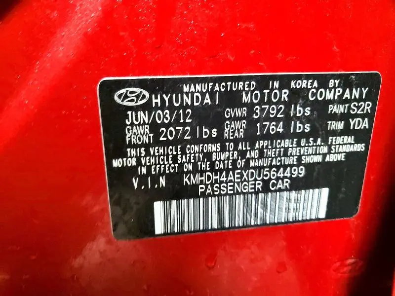 2013 HYUNDAI ELANTRA GLS  