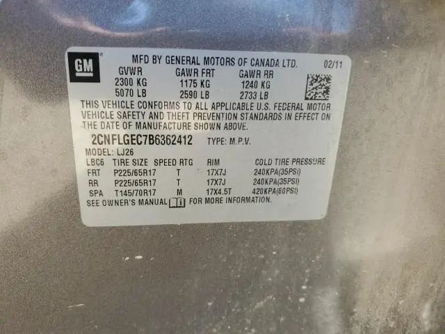 2011 CHEVROLET EQUINOX LTZ  