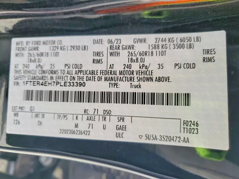 2023 FORD RANGER XL  