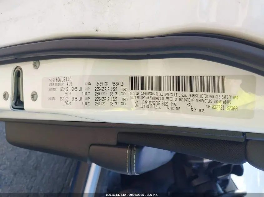 2015 JEEP CHEROKEE LATITUDE