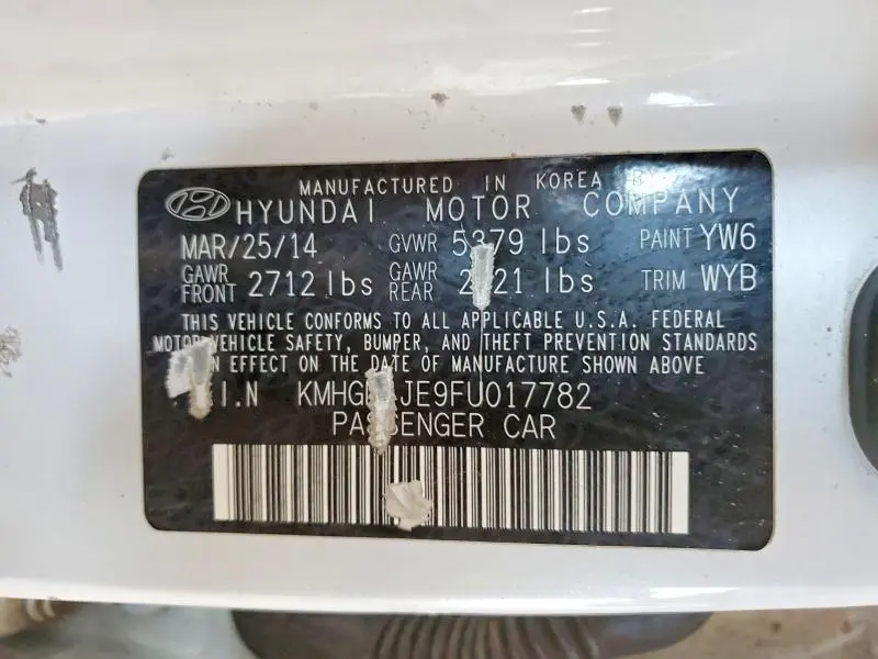 2015 HYUNDAI GENESIS 3.8L  