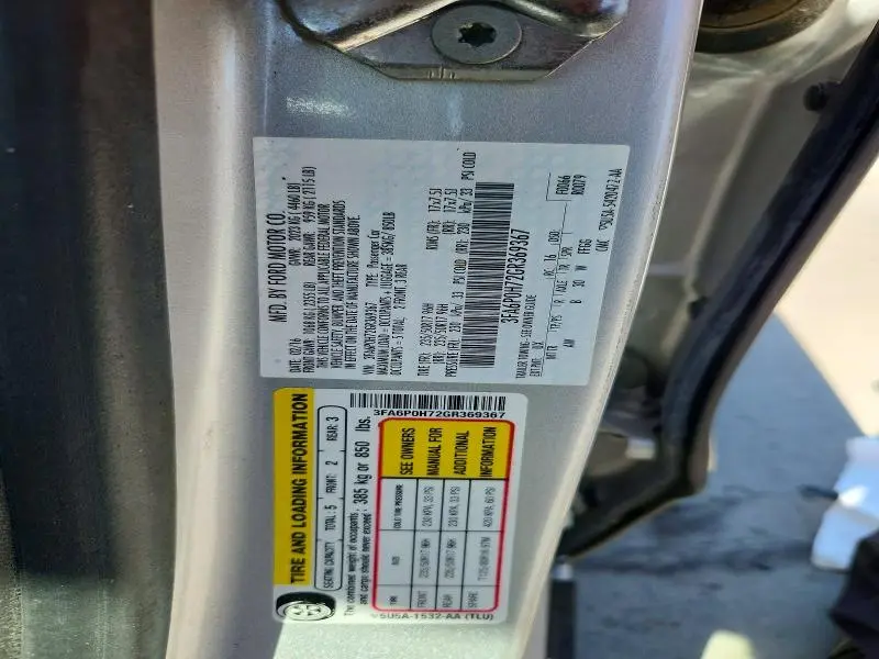 2016 FORD FUSION SE  