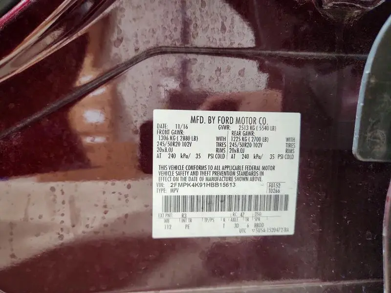 2017 FORD EDGE TITANIUM  