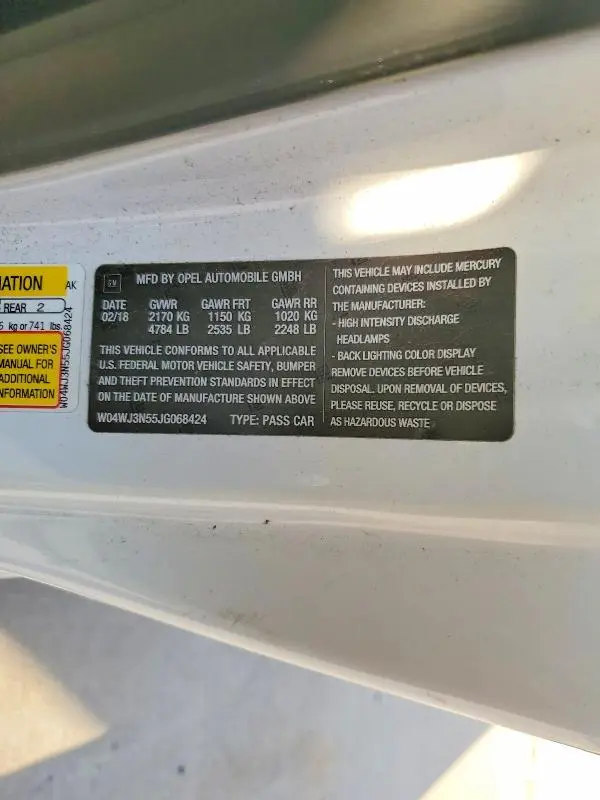 2018 BUICK CASCADA SPORT TOURING  