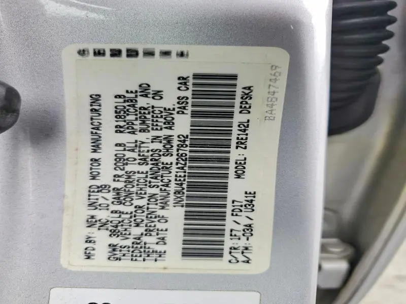 2010 TOYOTA COROLLA BASE  