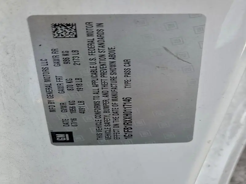 2017 CHEVROLET CAMARO LT  