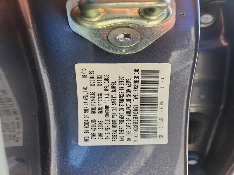 2014 HONDA ACCORD LX  