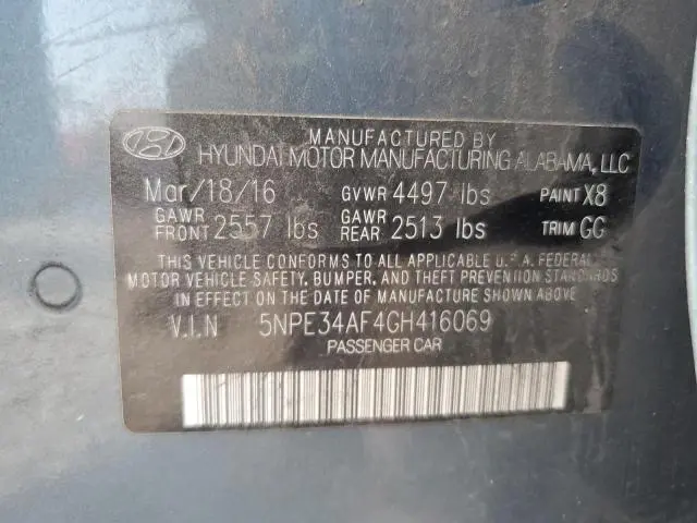 2016 HYUNDAI SONATA SPORT  