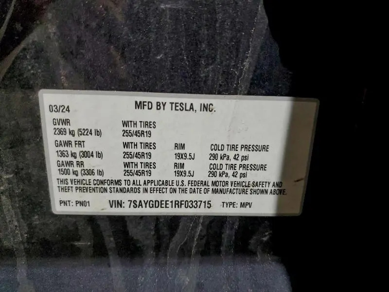 2024 TESLA MODEL Y   