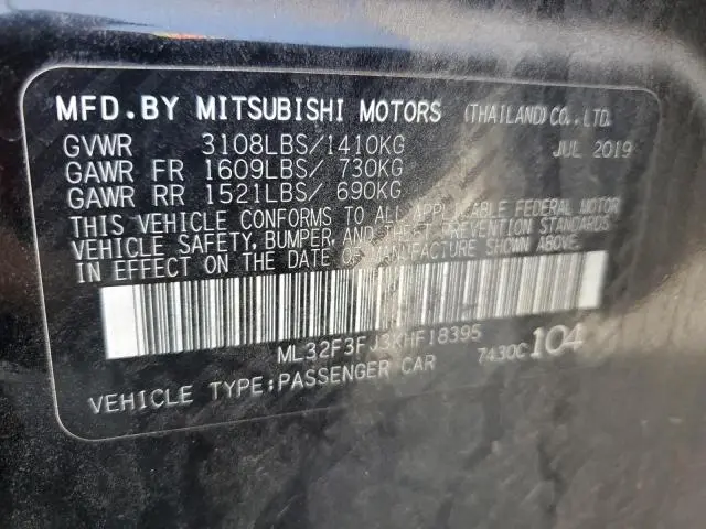 2019 MITSUBISHI MIRAGE G4 ES  